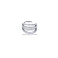 Ear Cuff Plateado Zirconias