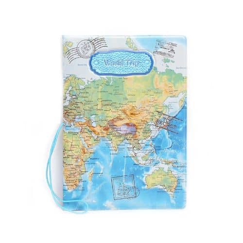 Porta Pasaporte Mapamundi