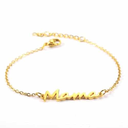Pulsera Dorada Mama Letra de Carta