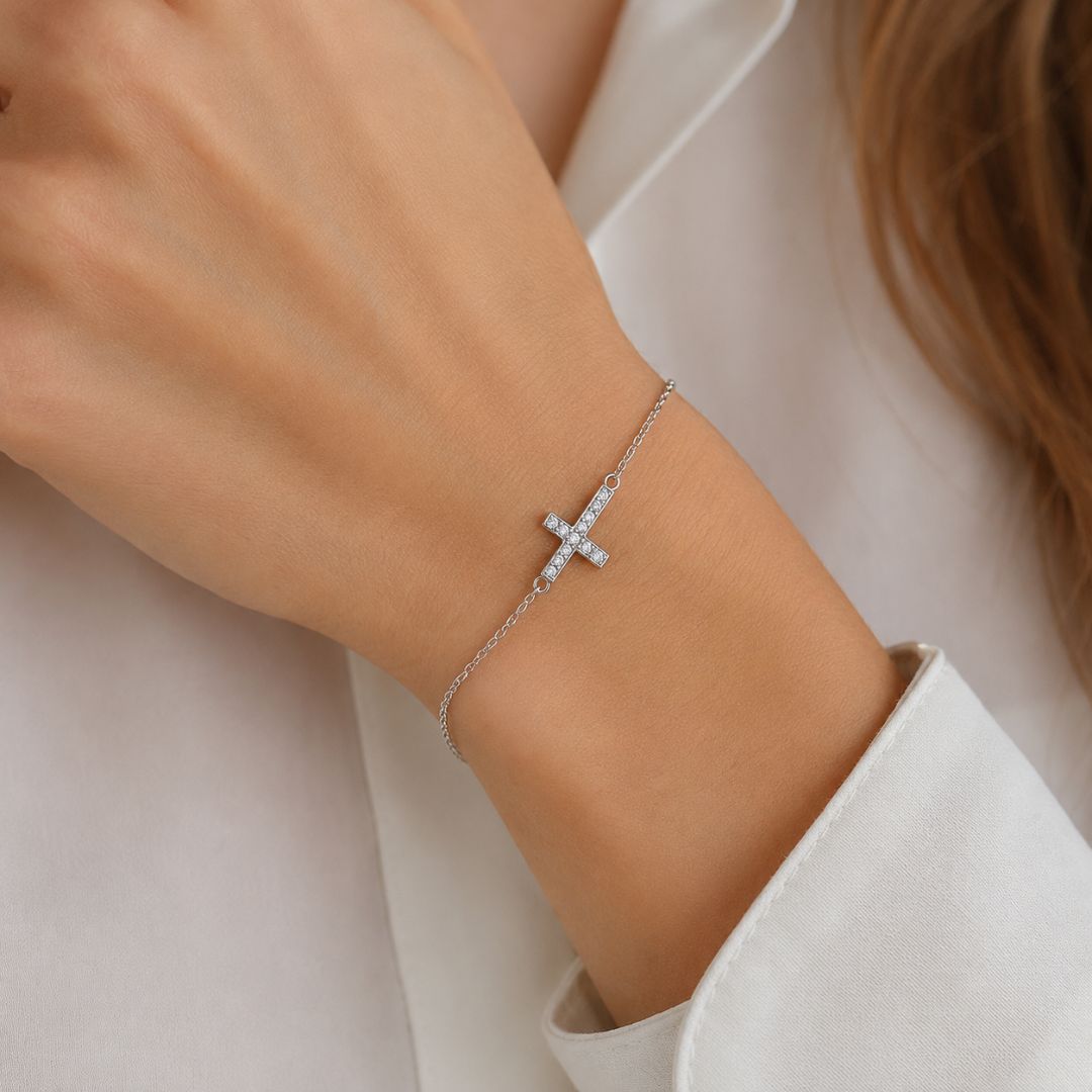 Pulsera Plata 925 Cruz