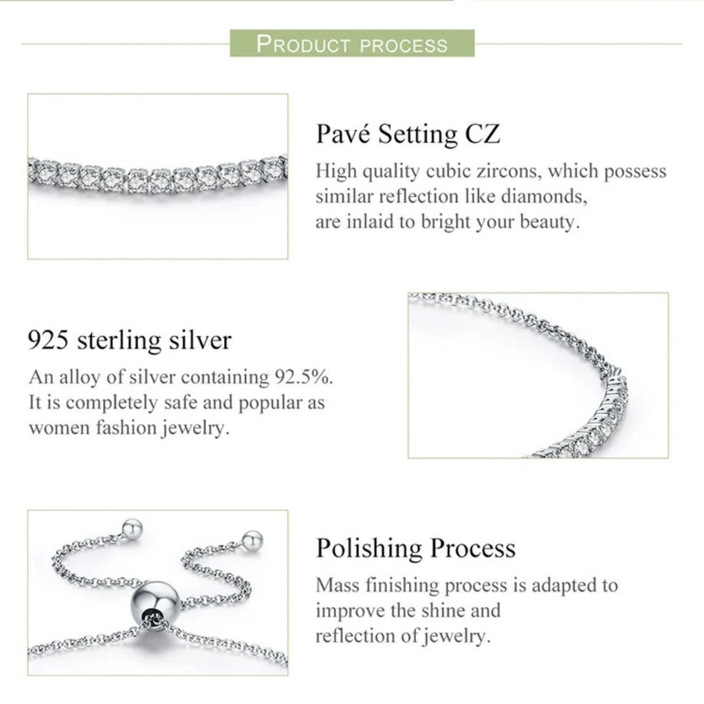 Pulsera Plata 925 Tenis
