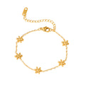 Pulsera dorada flores doradas pequeñas