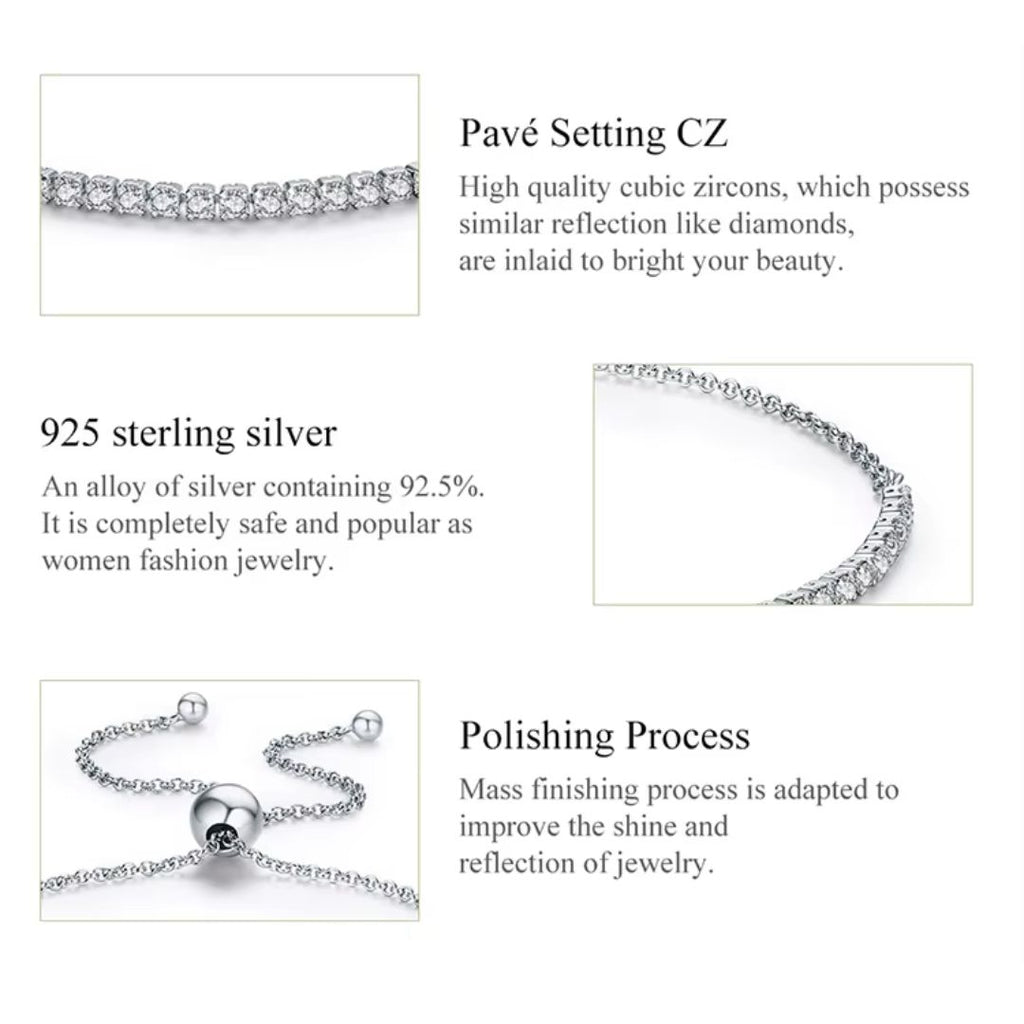 Pulsera Plata 925 Tenis