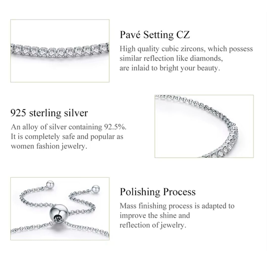 Pulsera Plata 925 Tenis