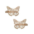 Set de 2 Clips Dorados Mariposas