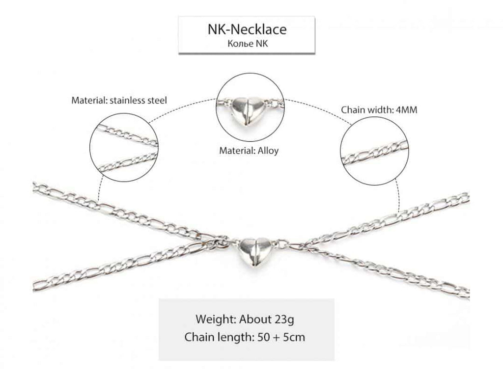 Set de Cadenas Plateadas para Pareja Figaro