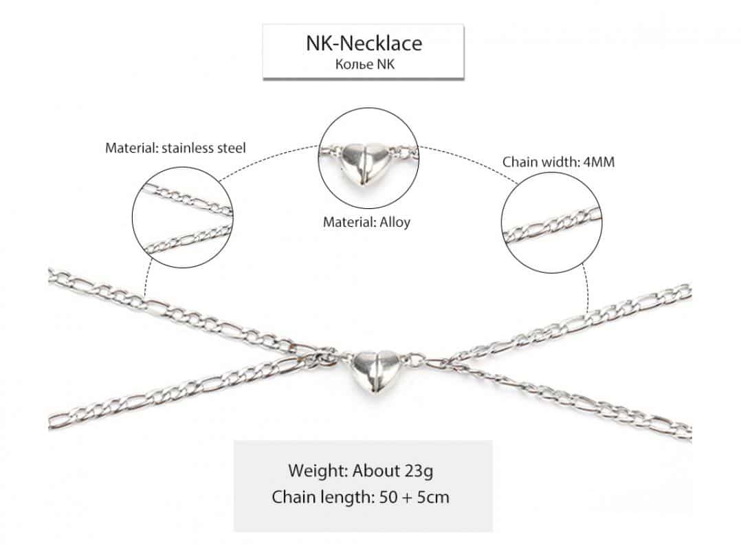 Set de Cadenas Plateadas para Pareja Figaro